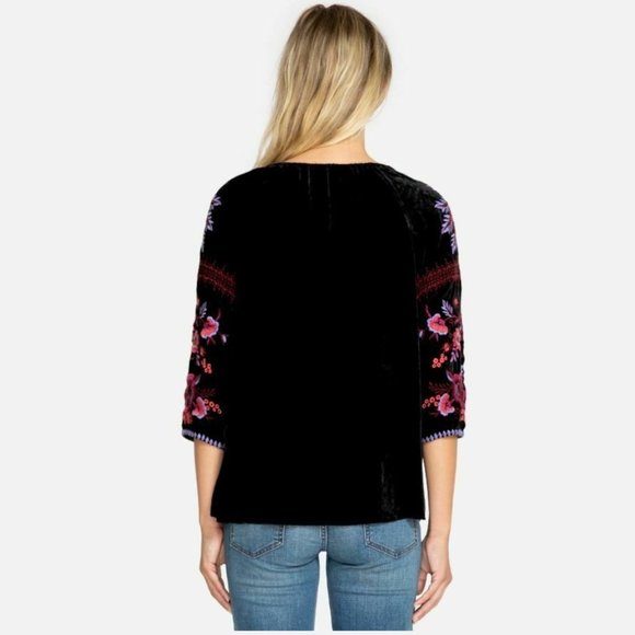 *SOLD* Johnny Was Marcella Velvet Blouse NWOT • Small - Picture 4 of 5